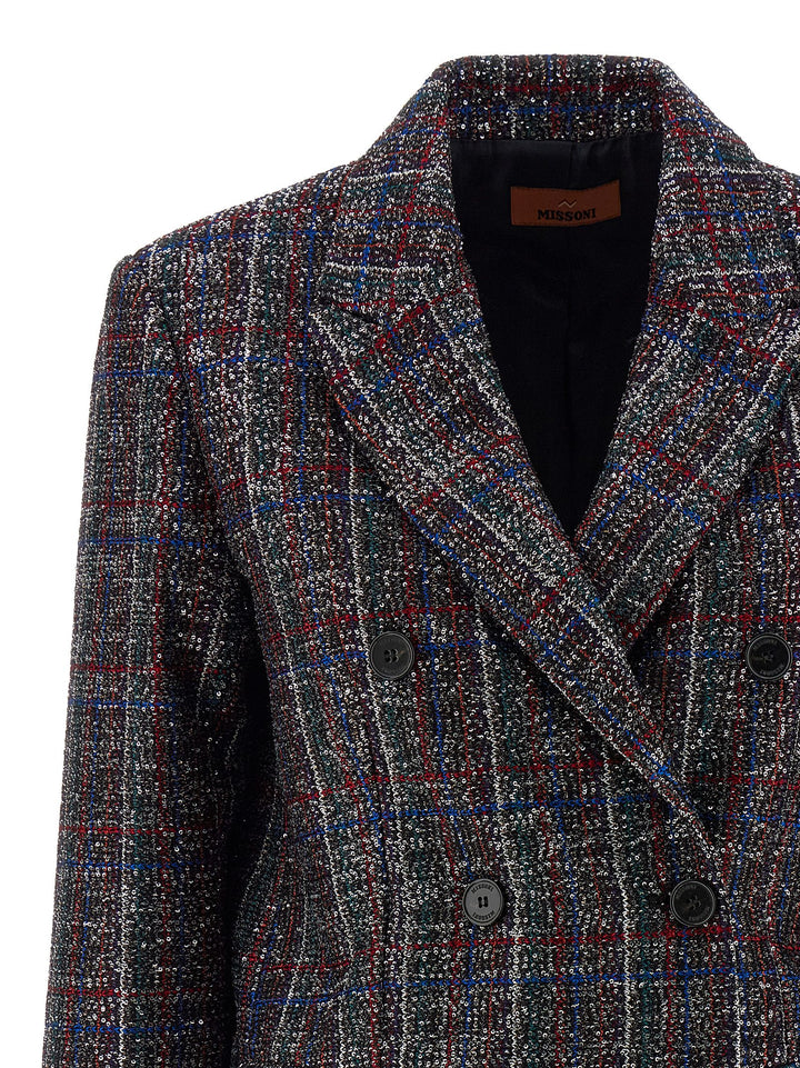 Missoni Sequin Tartan Blazer BlazerS - Multicolor | 41a3451cf72d2d4e8994ca353ba92f9f7fbac69d