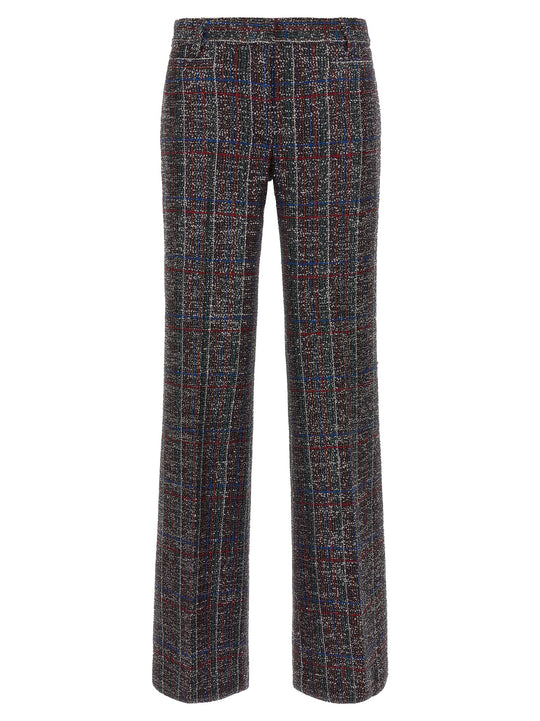 Sequin Tartan Pants Multicolor