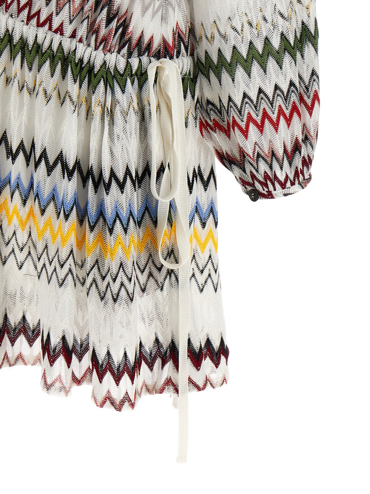 Missoni Micro Chevron Dress Dresses - White | 9a1b2fb70a397032cb45ed8ecf0f9b4b93e7006d