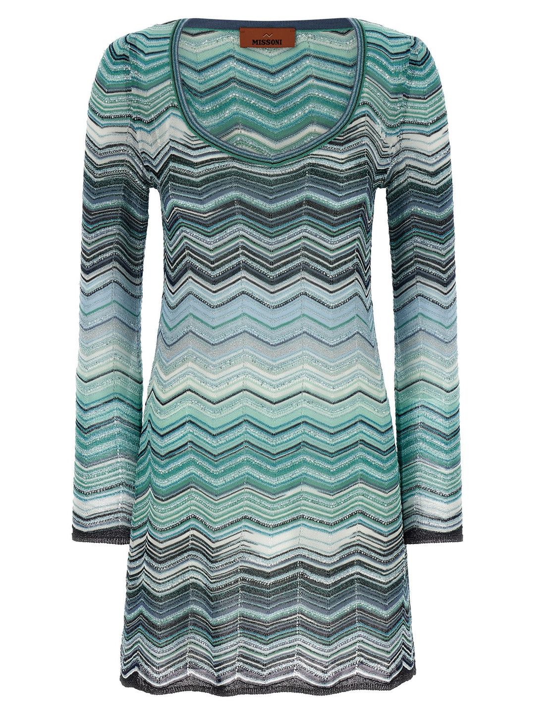 Missoni Chevron Lamé Dress Dresses - Green | fd0c605aa03b4e1adc4563d2458c8690bb012ad6