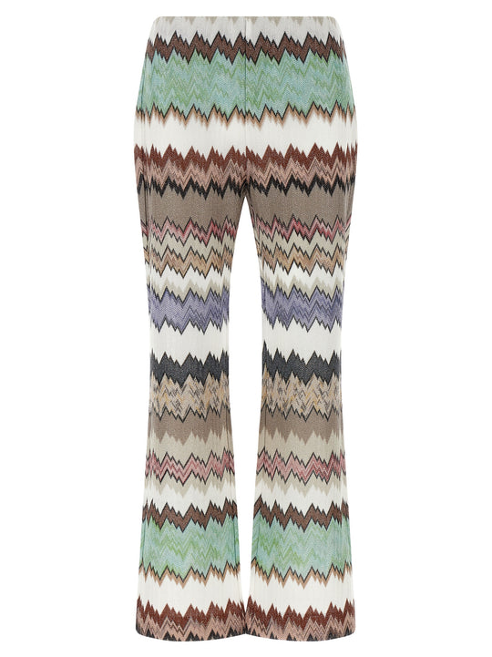 Lamé Snake Viscose Pants Multicolor