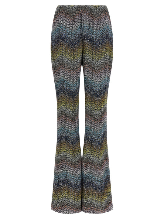 Lamé Viscose Pants Multicolor
