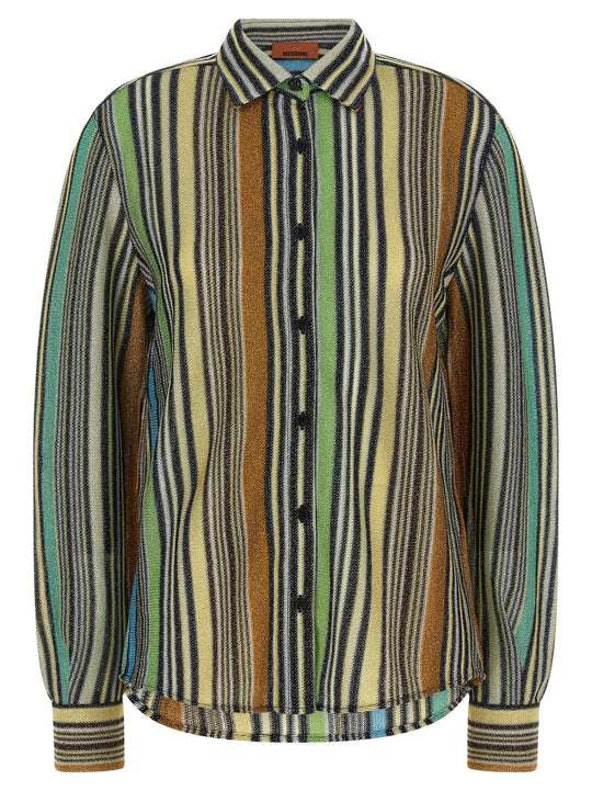Lamé Viscose Shirt Shirt And Blouse Multicolor