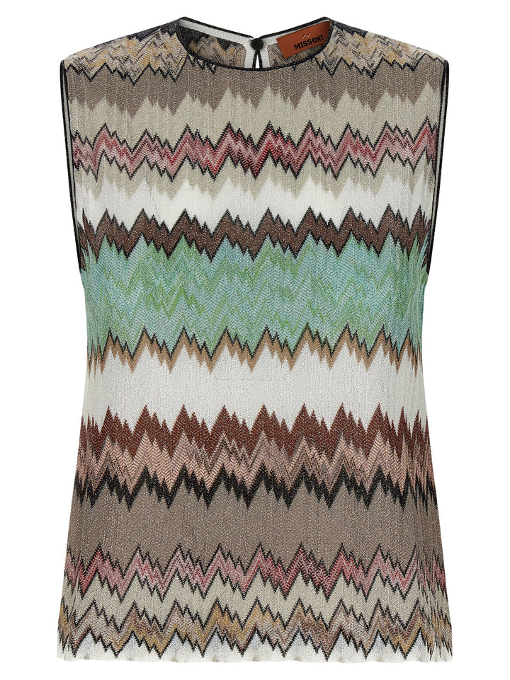 Missoni Zigzag Lamé Top Tops - Multicolor | 2fdd4e4d2cffeb17ddb6983e0c7cd1afdd892b95
