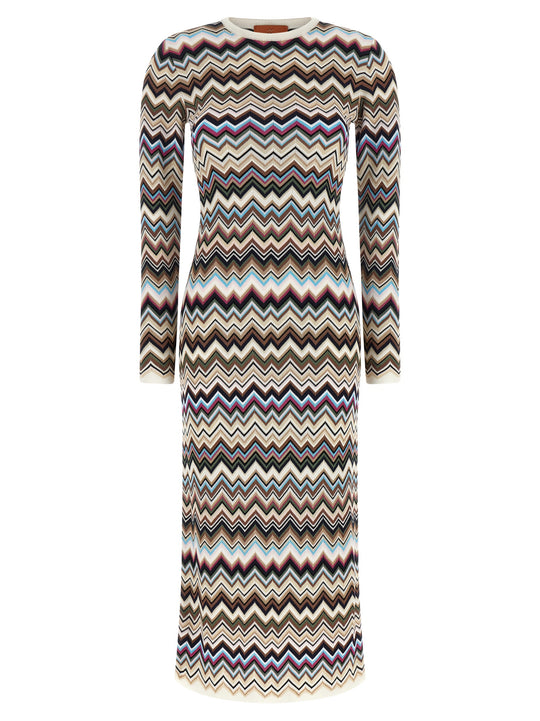 Zigzag Dress Dresses Multicolor