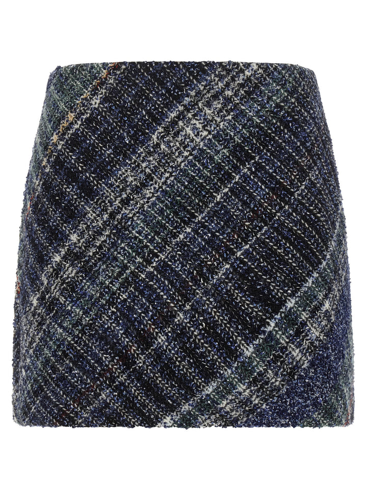Missoni Check Wool Skirt Skirts - Blue | 2cba10b310139bb01b3689821a5e8b5ebf48aad4