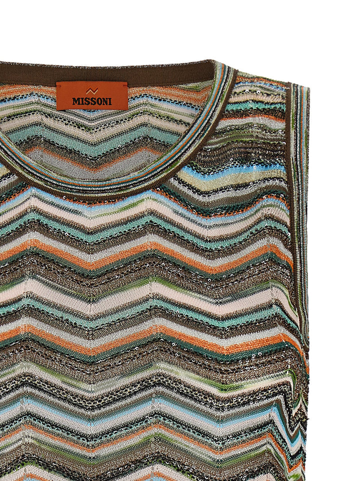 Missoni Chevron Workmanship Top Tops - Multicolor | 64893ba41d87f62f823d3766b0581b9799a7b323