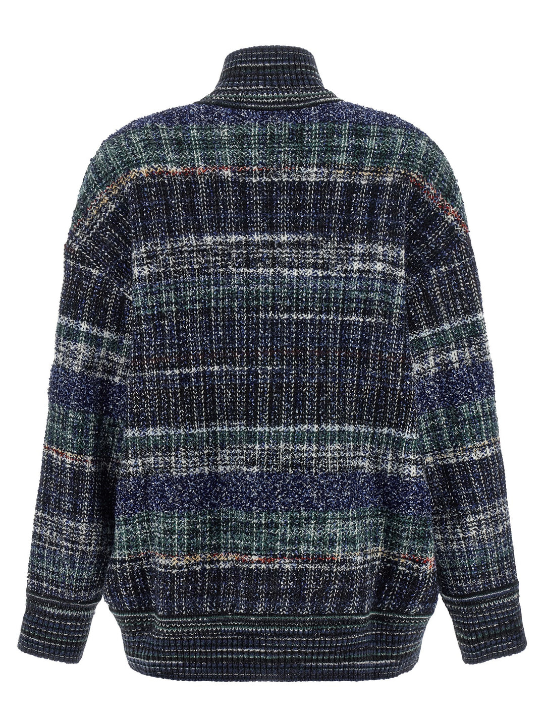 Missoni Check Wool Cardigan Sweaters and Cardigans - Blue | 9251ba725d31e525411730d5dc74b642f8a4942a