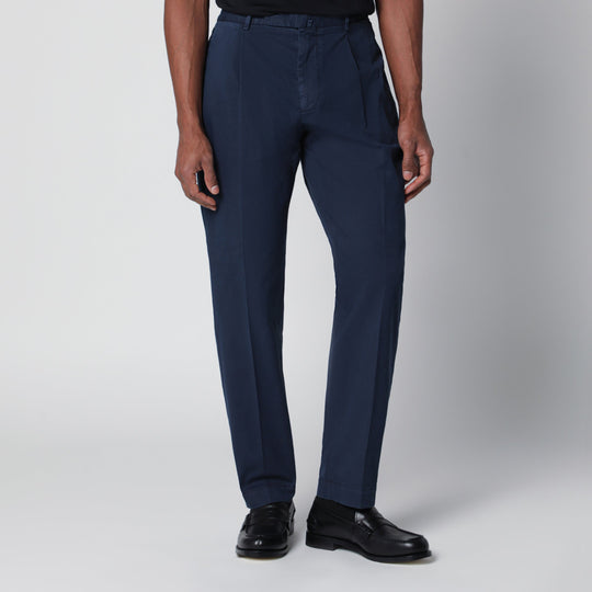 Blue Trousers In Cotton