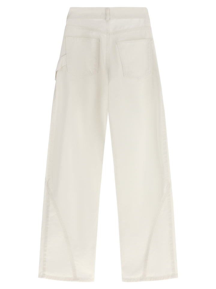 J.W. Anderson Twisted Workwear Jeans - White | 5adee421dbcf18ff9f52a2600fe3fc74f2717d9e