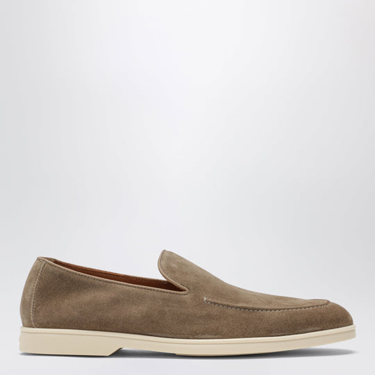Beige Suede Loafers
