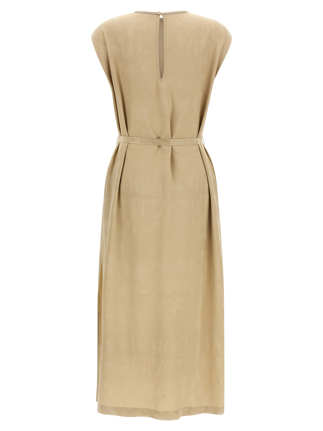 Peserico Fluid Viscose Dress Dresses - Beige | 888e11f3a6943b31470658b79cff99a325e40c23