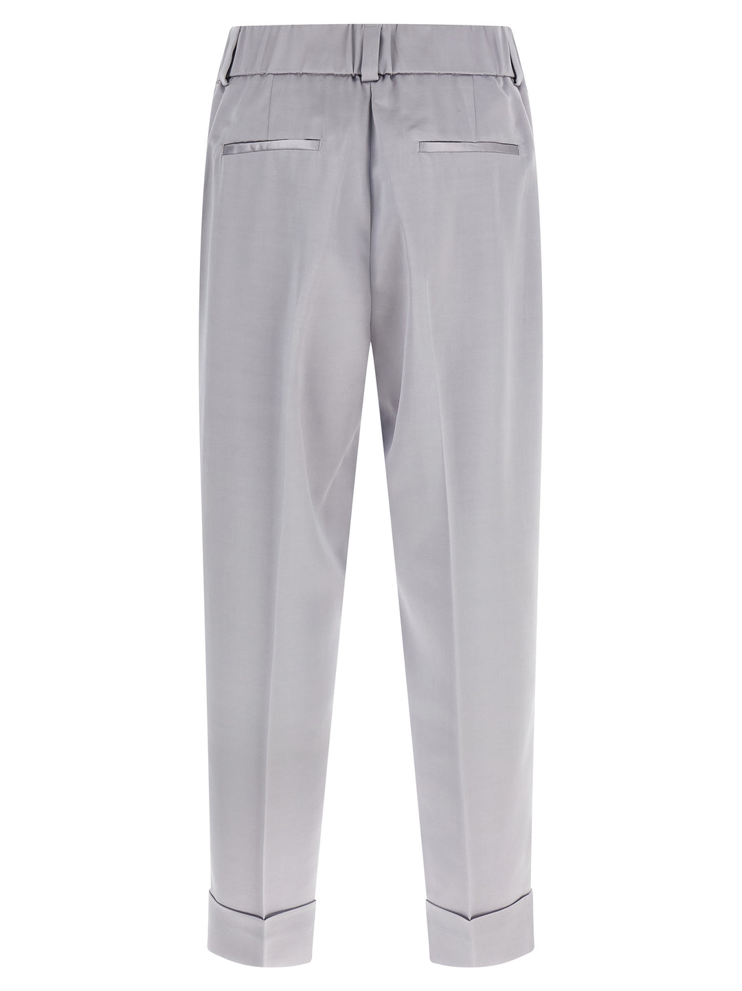 Peserico Satin Pants - Gray | 2a221df9f494c14c159ed2dff06e8e9fedc1becb