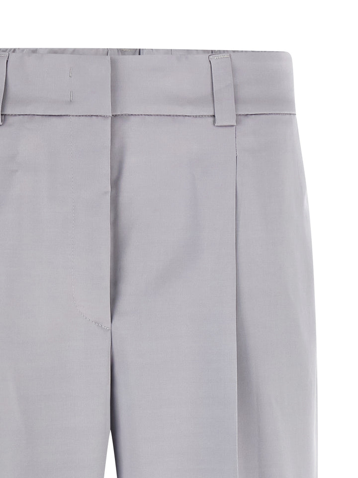 Peserico Satin Pants - Gray | 911d7641772dad659490fc556e917be657708880