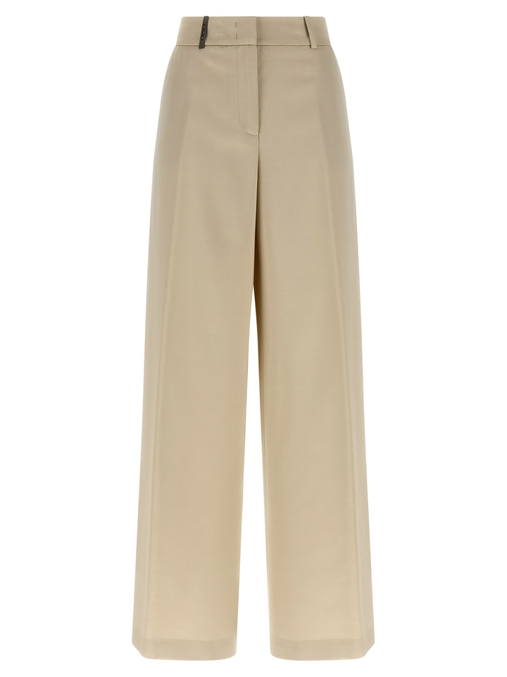 Peserico Palazzo Pants - Beige | fb928045ea1f461376be211207338628f0021e44