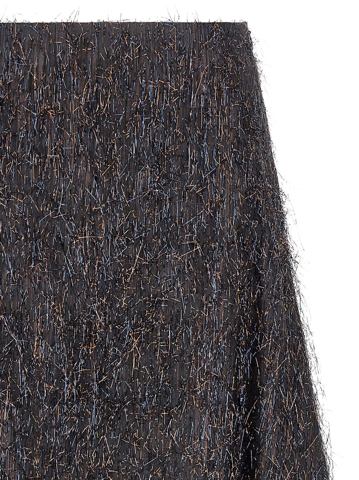 Peserico Skirt With Metallic Fringes Skirts - Blue | ebb562b12d7967208537443526a6b8adb6b1ad9e