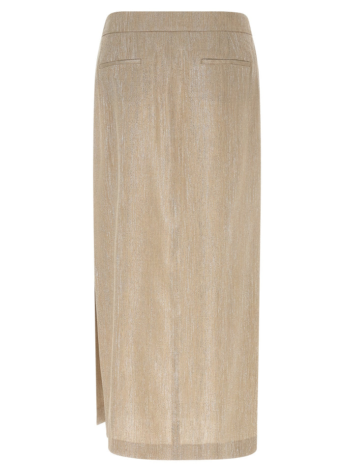 Peserico Lamé Thread Skirt Skirts - Beige | a6aa46bcaa63c8455191b721ae2f1dd1c1f74017