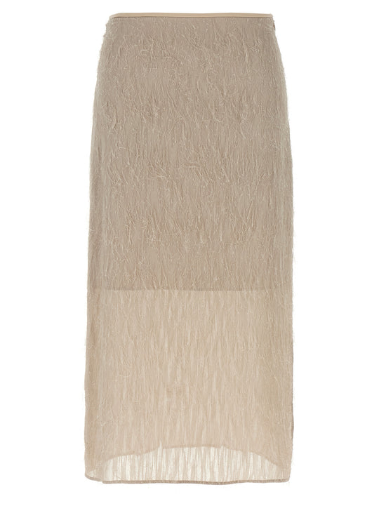 Fil Coupé Skirt Skirts Gray