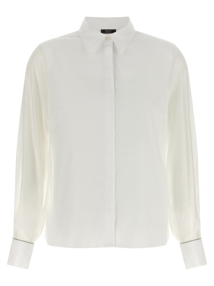 Peserico Stretch Cotton Shirt Shirt and Blouse - White | 79a744de0ab80b778f9f5cfd6f9fb89325c3c16c