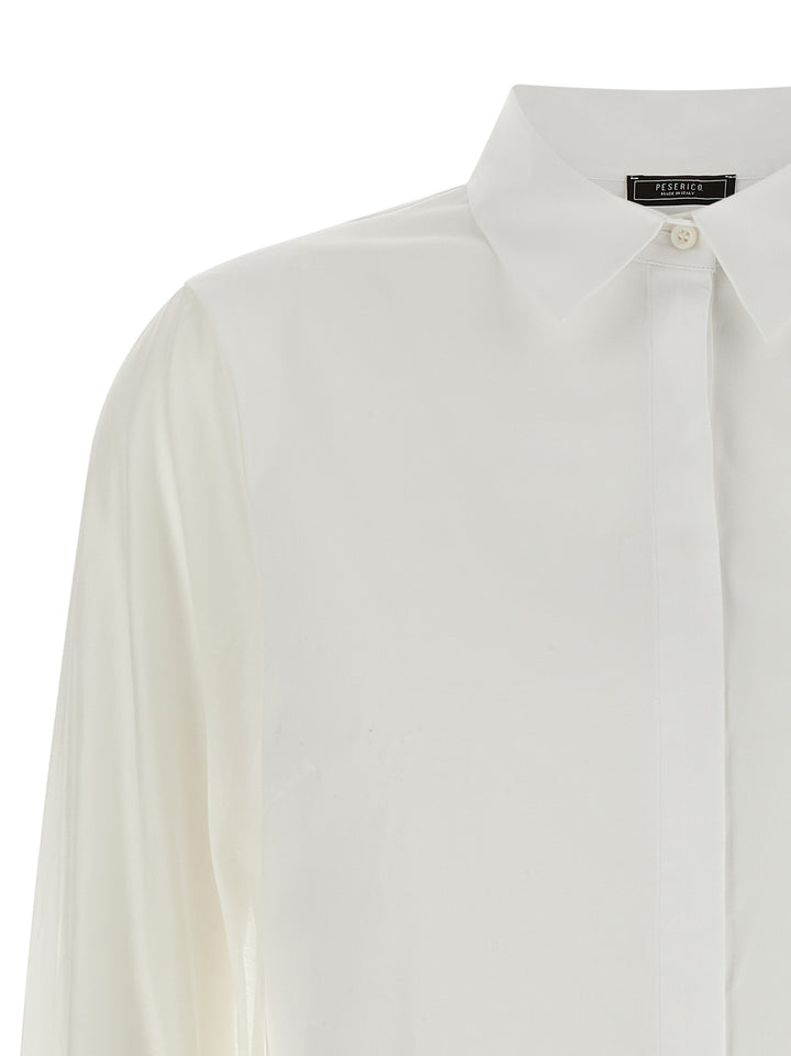 Peserico Stretch Cotton Shirt Shirt and Blouse - White | 6908127bcc9e7cadf1b76a258481f2623d2a0d32