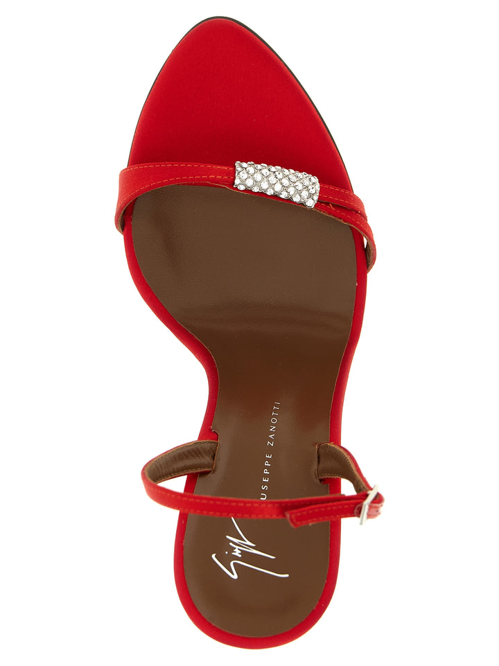 Giuseppe Zanotti Lena Crystal Sandals - Red | 7a5f1df566a6e6b80f307074aa2a455717d666e1