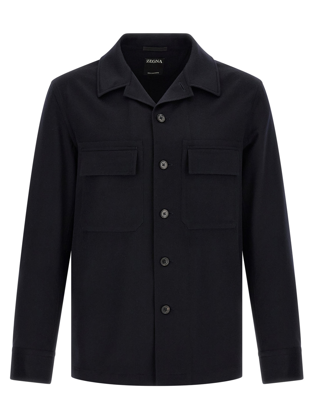 Zegna Oasis Cashmere Overshirt Shirt and Blouse - Blue | 4b6b273162a9342ccf743057adb5740f7cd1e815