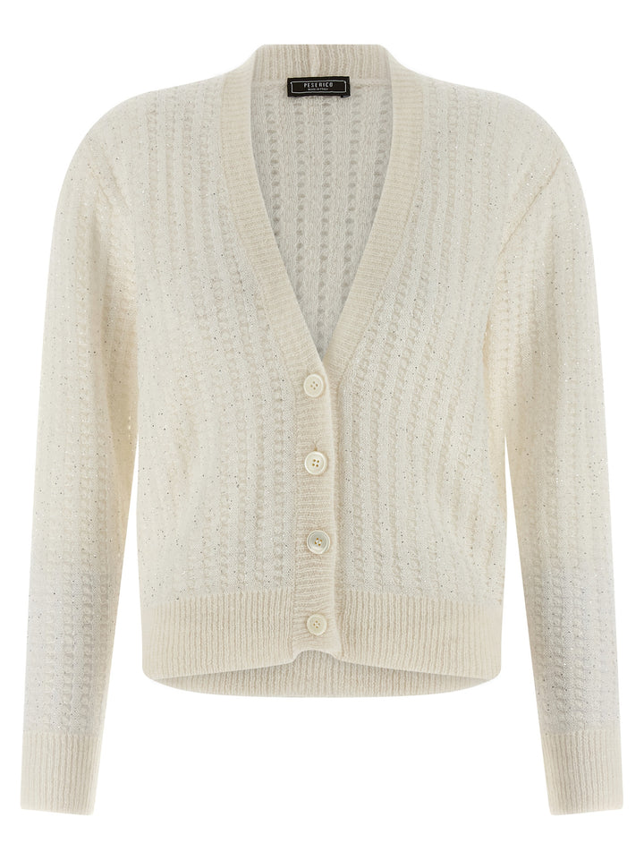 Peserico Tricot Cardigan Sweaters and Cardigans - White | 152b9257c1319370ab29cb62c9ba718547d64cfe