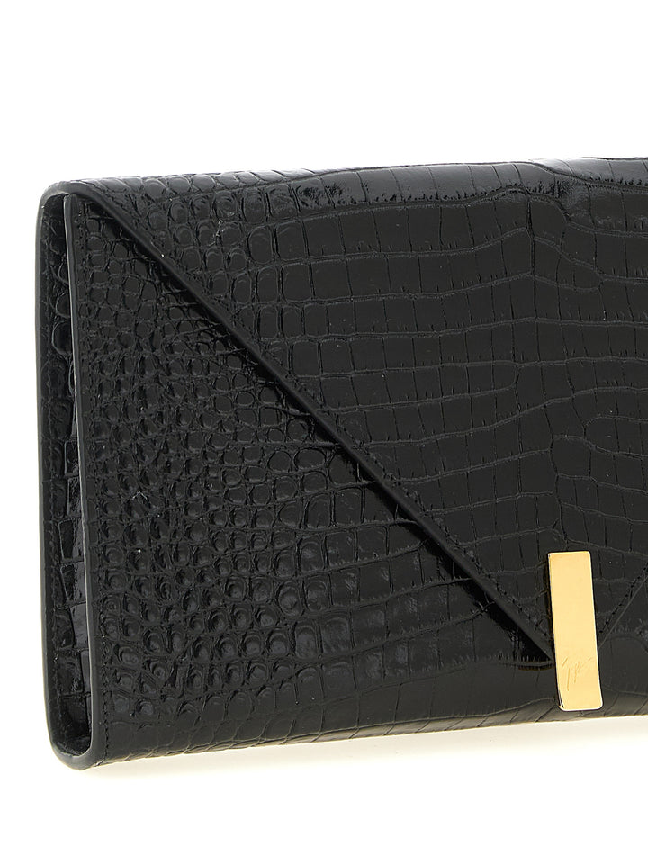 Giuseppe Zanotti Envelope  Bag Clutch - Black | 2b0cb989f9878101498fe1f5b4075accc09921d3