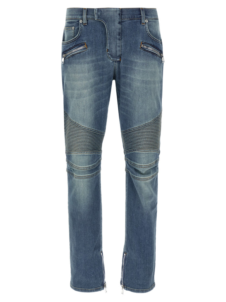 Balmain Biker Jeans - Blue | 2117394c4a0cc47bd3730412256e8995addb167a