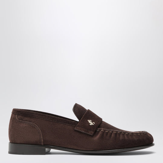 Ellis Suede Leather Loafers In Chocolate