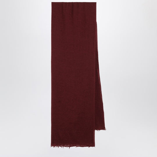Bordeaux Silk And Cashmere-Blend Scarf
