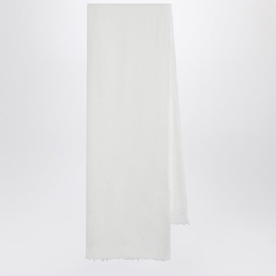 White Silk And Cashmere-Blend Scarf