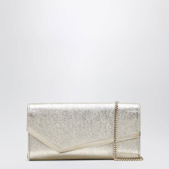 Emmie Brilliance Fabric Clutch In Platinum Ice