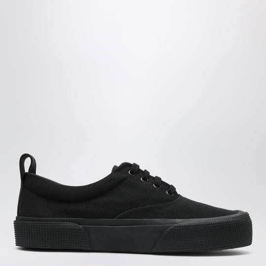 Plimsole Sneakers In Black Canvas