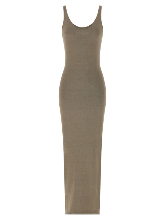 Raw Knit Dresses Beige