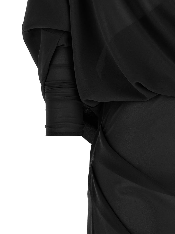 Entire Studios Asymmetrical Skirt Dress Dresses - Black | 08f67a57d6acad4f279a90f2e60fb6835fe784d6