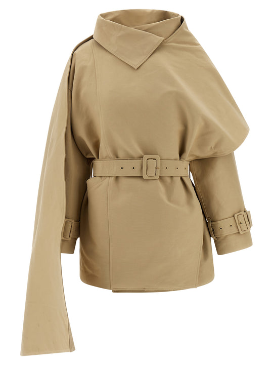Mini Scarfcoat Coats And Trench Coats Beige