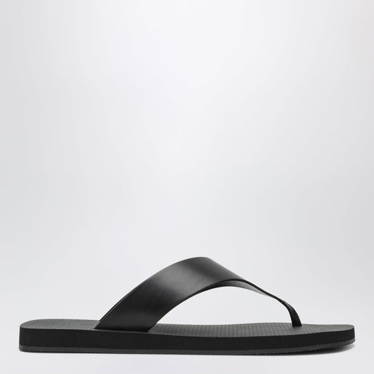 Dune Ginza Classic Leather Sandal Black