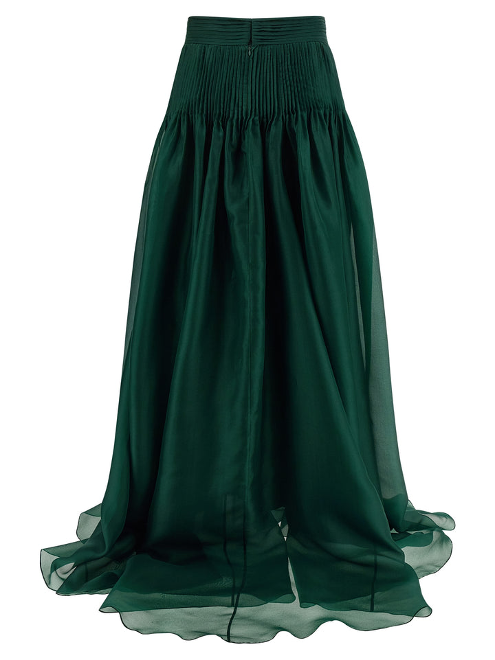 Carolina Herrera Pintucked Organza Skirts - Green | e09ed86d49e232e4d071fe6b3def7bbedde05195