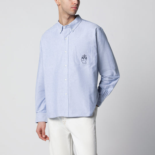 Light Blue Button-Down Cotton Shirt