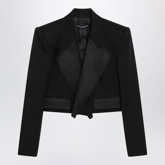 Black Wool Gabardine Spencer Tuxedo