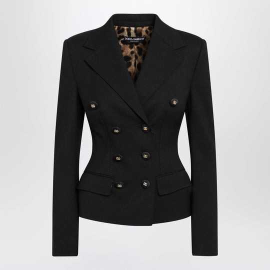 Black Single-Breasted Wool Jacket