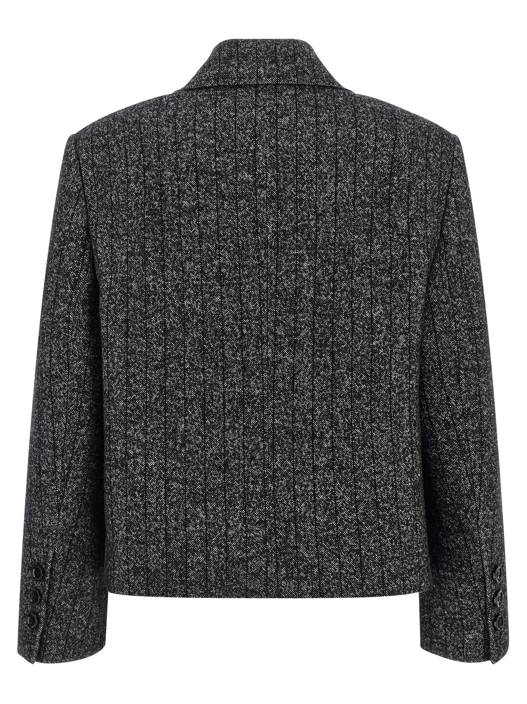 Dolce & Gabbana Striped Wool Blazer BlazerS - White/Black | 063f1490efd9bc733e110e0b3f2d48e9fb44c336