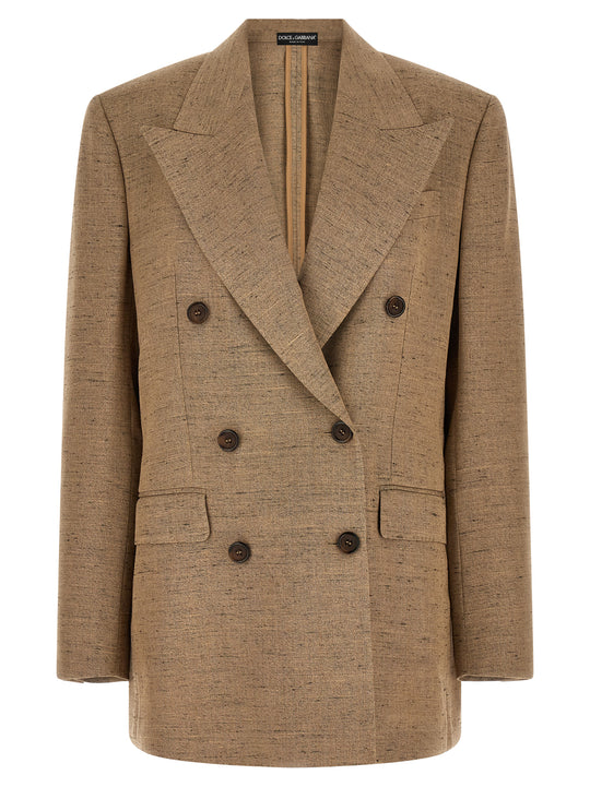 Double-Breasted Blazer Beige