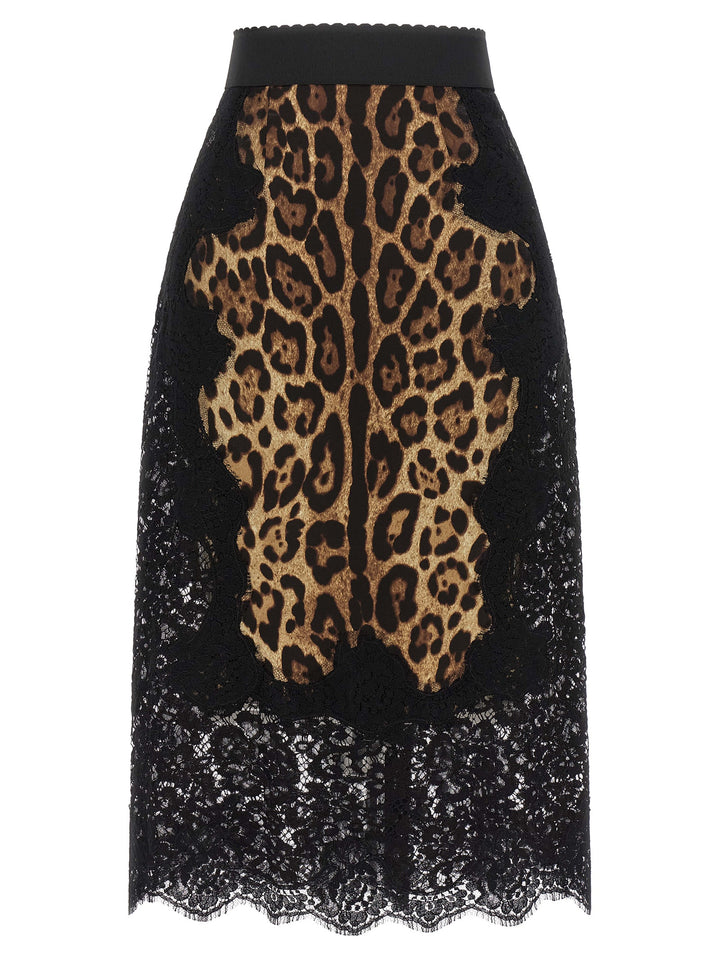 Dolce & Gabbana Animalier Skirt Skirts - Multicolor | 2292c9a20c0f5f04edcab16ee7297484dc673c18