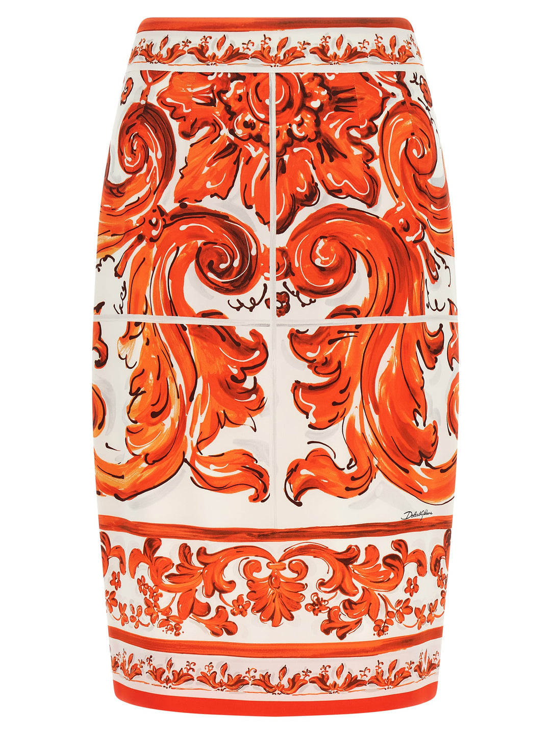 Dolce & Gabbana Maiolica Skirts - Orange | e4ba24f25e86cb1d76499978dc8db4b9ab770a7c