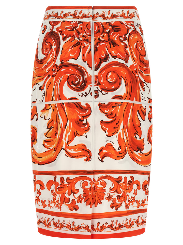 Dolce & Gabbana Maiolica Skirts - Orange | 64b344732e623781b63d9199f0ec8a98a1ce5823