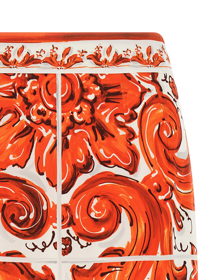 Dolce & Gabbana Maiolica Skirts - Orange | 9c436da3a0eb4221c9c532ee84c1c5ff91d1e28d
