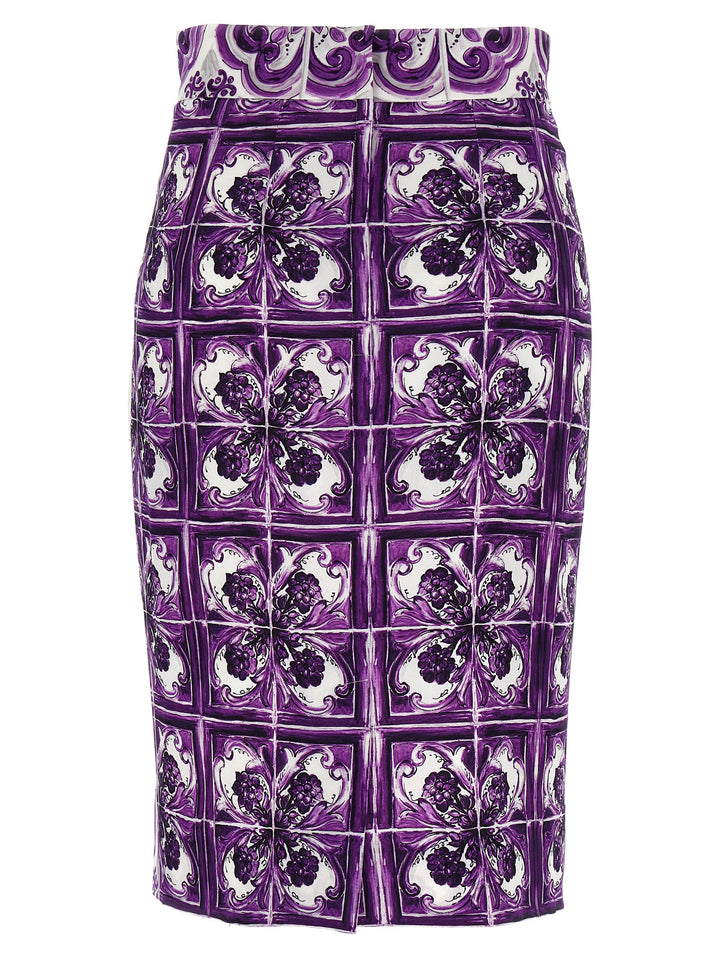 Dolce & Gabbana Maiolica Skirts - Purple | 6dd0cecde27d027d7ea1856429b1ffe9d29f2ef3