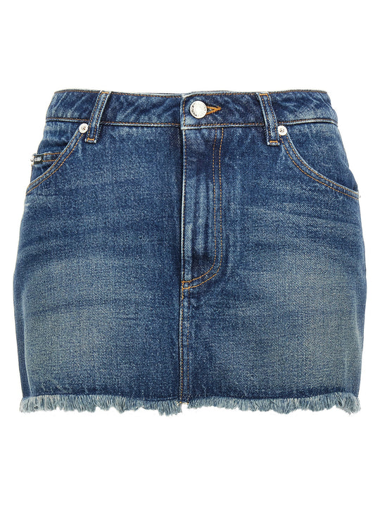 Denim Mini Skirt Skirts Blue